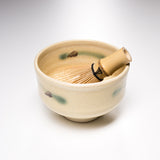 Kyo Kiyomizu Ware Handmade Small Matcha Bowl - Kisansai / 京焼・清水焼き