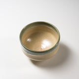 Kyo Kiyomizu Ware Handmade Small Matcha Bowl - Fuchi Oribe / 京焼・清水焼き