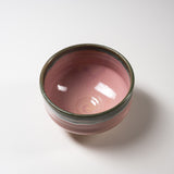 Kyo Kiyomizu Ware Handmade Small Matcha Bowl - Fuchi Oribe Pink / 京焼・清水焼き