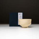 Kyo Kiyomizu Ware Handmade Small Matcha Bowl - Yellow Hakeme / 京焼・清水焼き