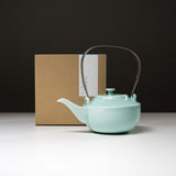 Kyo Kiyomizu Ware Hand made Teapot - Tiffany Blue / 京焼・清水焼き