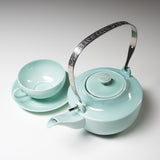 Kyo Kiyomizu Ware Hand made Teapot - Tiffany Blue / 京焼・清水焼き