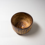 Kyo Kiyomizu Ware Handmade Matcha Bowl - Sogimon Yellow / 京焼・清水焼き 抹茶碗