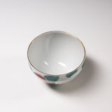 Kyo Kiyomizu Ware Hand made Kumidashi Tea Cup - Camellia Red  / 京焼・清水焼き