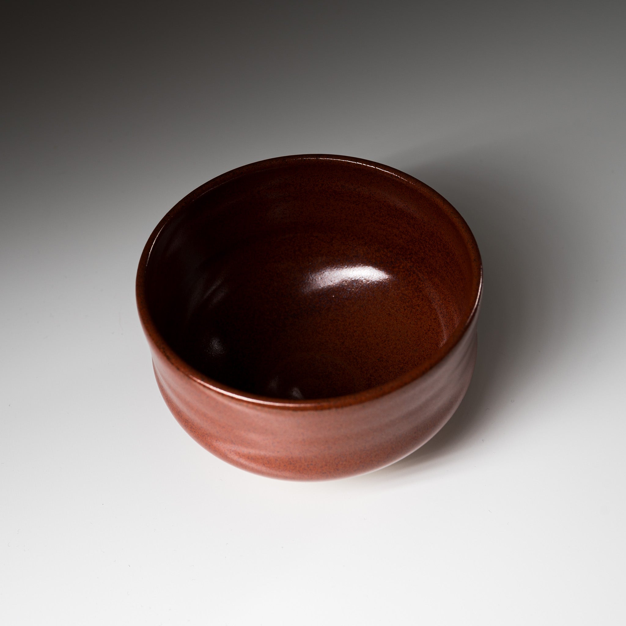 Kyo Kiyomizu Ware Handmade Matcha Bowl - Red Brown / 京焼・清水焼き 抹茶碗