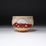 Kyo Kiyomizu Ware Matcha Bowl - Autumn Fuji / 京・清水焼 抹茶碗