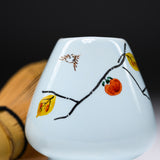 Kyo Kiyomizu Ware Matcha Whisk Stand - Persimmon and Sparrow / 茶筅立て