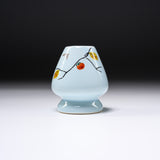 Kyo Kiyomizu Ware Matcha Whisk Stand - Persimmon and Sparrow / 茶筅立て