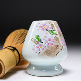 Kyo Kiyomizu Ware Matcha Whisk Stand - Spring Urara / 茶筅立て