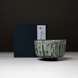 Kyo Kiyomizu Ware Handmade Matcha Bowl - Sogimon Green / 京焼・清水焼き 抹茶碗