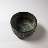 Kyo Kiyomizu Ware Handmade Matcha Bowl - Sogimon Green / 京焼・清水焼き 抹茶碗