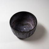 Kyo Kiyomizu Ware Handmade Matcha Bowl - Sogimon Purple / 京焼・清水焼き 抹茶碗