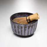 Kyo Kiyomizu Ware Handmade Matcha Bowl - Sogimon Purple / 京焼・清水焼き 抹茶碗