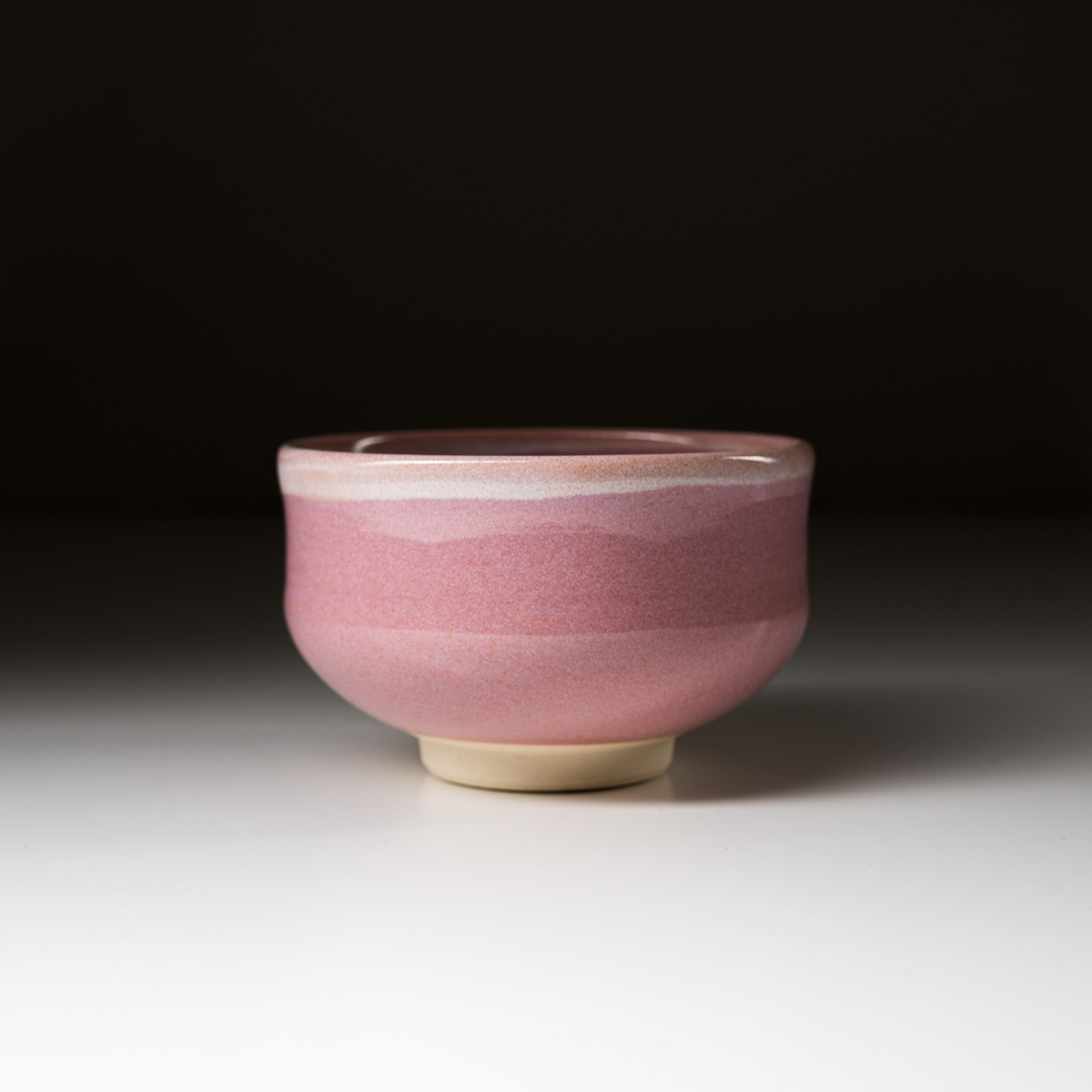 Kyo Kiyomizu Ware Handmade Matcha Bowl - Peach / 京焼・清水焼き 抹茶碗