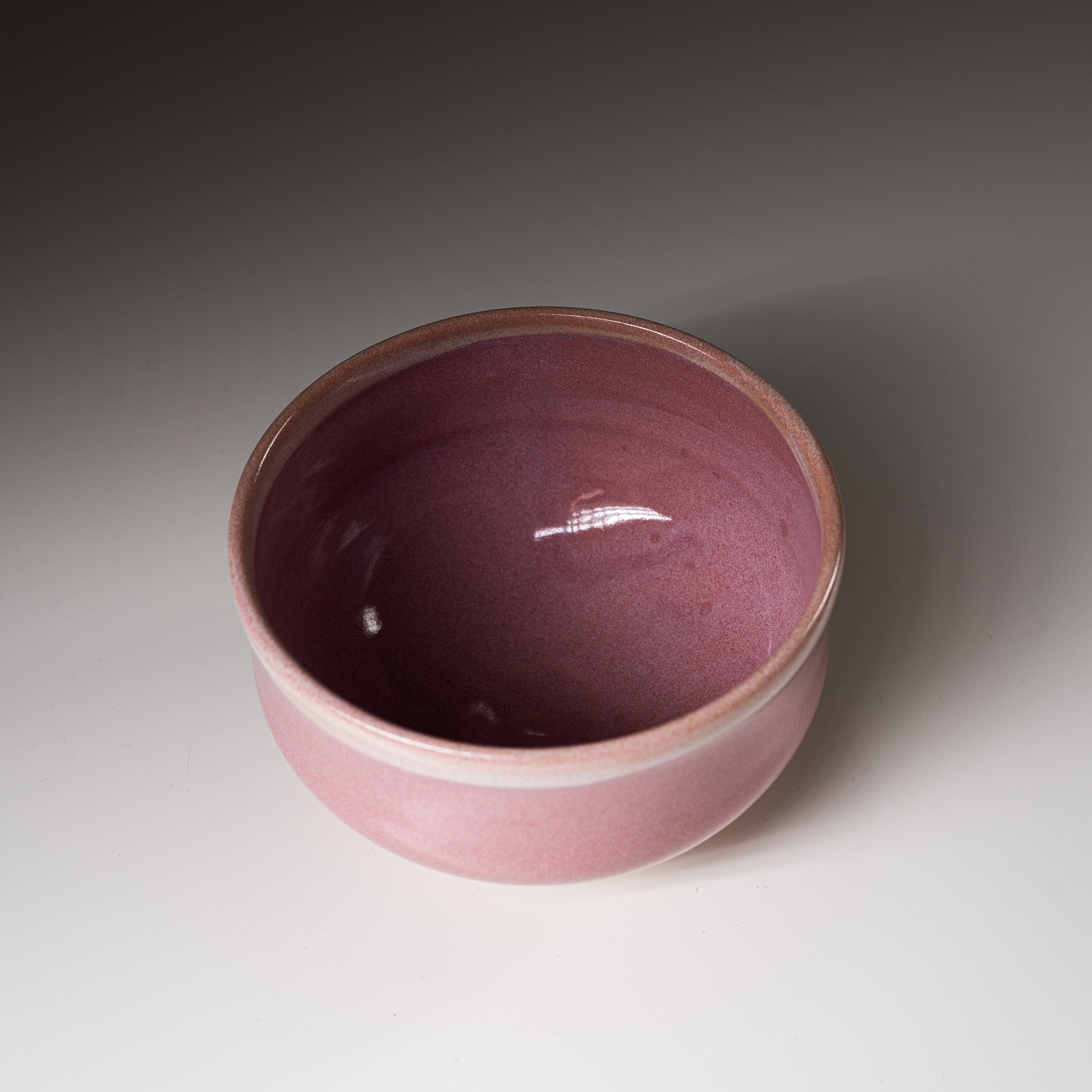 Kyo Kiyomizu Ware Handmade Matcha Bowl - Peach / 京焼・清水焼き 抹茶碗