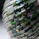 Fujihira Seibun Kyo-Kiyomizu Ware Flower Vase - Autumn Vase with Hagi Flower / 藤平正文窯