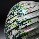 Fujihira Seibun Kyo-Kiyomizu Ware Flower Vase - Autumn Vase with Hagi Flower / 藤平正文窯