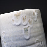 Fujihira Seibun Kyo-Kiyomizu Ware Flower Vase - Autumn Vase with Kiku / 藤平正文窯