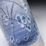 Fujihira Seibun Kyo-Kiyomizu Ware Flower Vase - Autumn Vase with Kiku / 藤平正文窯