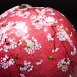 Fujihira Seibun Kiln Kyo-Kiyomizu Ware Flower Vase - Round Vase with Cherry / 藤平正文窯