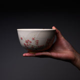 Kyo Kiyomizu Ware Handmade Matcha Bowl - Kouhaku Edaume  / 京焼・清水焼き