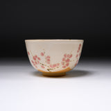 Kyo Kiyomizu Ware Handmade Matcha Bowl - Kouhaku Edaume  / 京焼・清水焼き