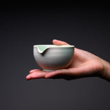 NISHIKAWA Kyo-Kiyomizu Ware Water Cooling Bowl - Yuzamasi Tan Aoyu / 京焼・清水焼き