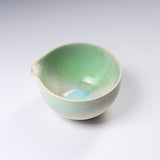 NISHIKAWA Kyo-Kiyomizu Ware Water Cooling Bowl - Yuzamasi Tan Aoyu / 京焼・清水焼き