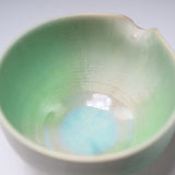 NISHIKAWA Kyo-Kiyomizu Ware Water Cooling Bowl - Yuzamasi Tan Aoyu / 京焼・清水焼き