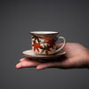 Kyo Kiyomizu Ware Hand made Mini Espresso Cup Set - Japanese Maple / 京焼・清水焼き