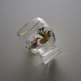 Lucky Flower & Bird Series Sake Cup - Three Colour Options / 吉祥花鳥 酒グラス