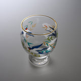 Lucky Flower & Bird Series Sake Cup - Three Colour Options / 吉祥花鳥 酒グラス
