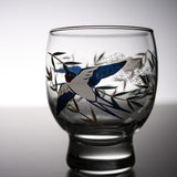 Lucky Flower & Bird Series Sake Cup - Three Colour Options / 吉祥花鳥 酒グラス
