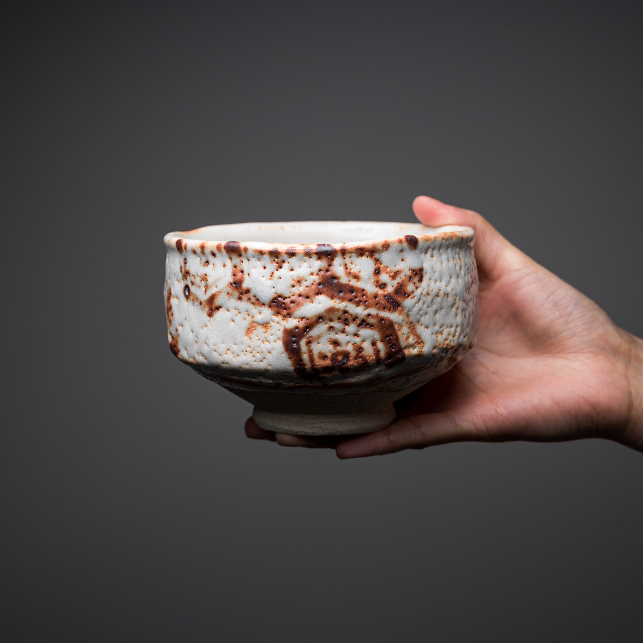 Matcha Bowl - Shino Kikko / 志野亀甲紋茶碗