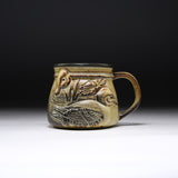 KASHIWA Seto Ware - Large Mug - Pair Ducks / 瀬戸焼 かしわ窯