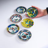 Kutani Ware Small Plate Kissho Series - Set of 6 / 九谷焼 小皿セット
