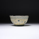 Shinichi Ozeki Flower Rice Bowl - Blue / 笠間焼