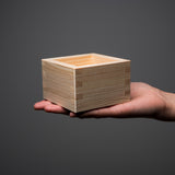 Hinoki Masu Box for Measuring Rice or Drinking Sake - 8.5 cm