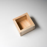 Hinoki Masu Box for Measuring Rice or Drinking Sake - 8.5 cm