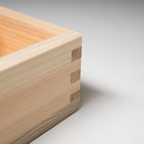 Hinoki Masu Box for Measuring Rice or Drinking Sake - 8.5 cm