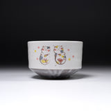 Mino ware Matcha Bowl -  Happiness Cat / 抹茶碗