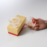 Lucky Cat and Daruma Pair Sake Glass Set / 縁起物ペア盃