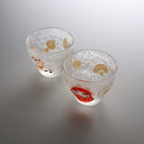 Lucky Cat and Daruma Pair Sake Glass Set / 縁起物ペア盃