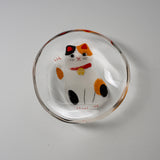 Maneki-neko Cat Plate - Two Colour Options / にゃんこの豆皿