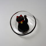 Maneki-neko Cat Plate - Two Colour Options / にゃんこの豆皿