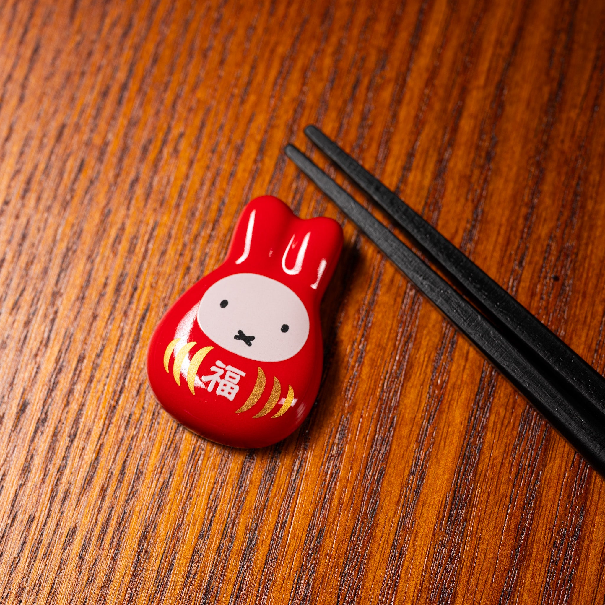 Miffy Lucky Daruma Chopstick Rest - Single Red