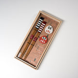 Milk Stripes Daruma Chopsticks Gift Set / だるまのギフト箸セット