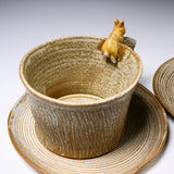 Yamano Usagi Handmade Rabbit Cup and Saucer - Caramel Bunny / 山野うさぎ カップソーサー