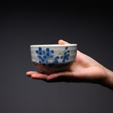 Mini Matcha Bowl - Shiroyama Blue Cherry Blossom / 抹茶碗