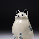 Mino Ware Incense Burner - Sitting Cat /  香炉